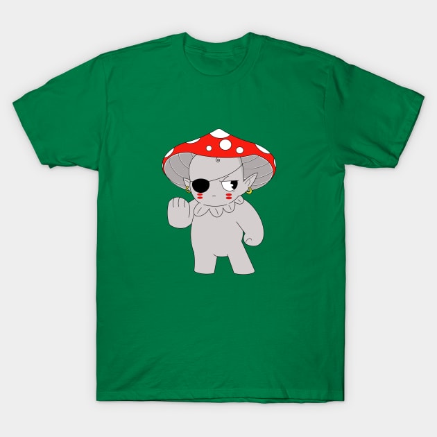 Red Mushroom Warrior T-Shirt by garciajey